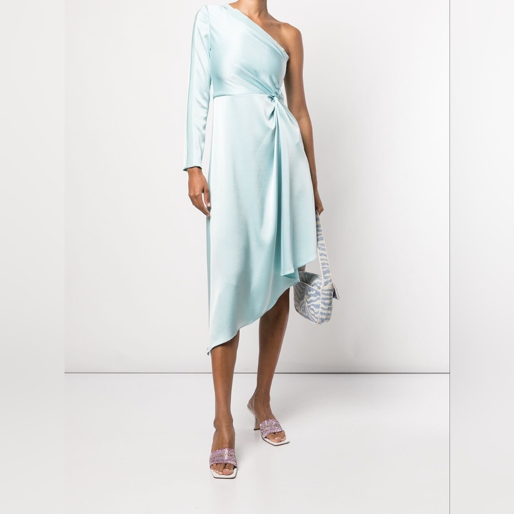 ALICE + OLIVIA Dora One-Shoulder Asymmetrical Dress - Picture 2 of 5